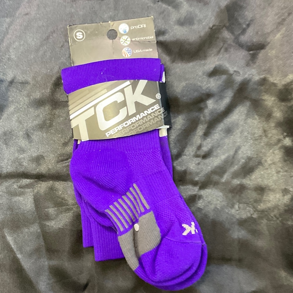 TC Purple Athletic Socks with Gray Accents Unisex